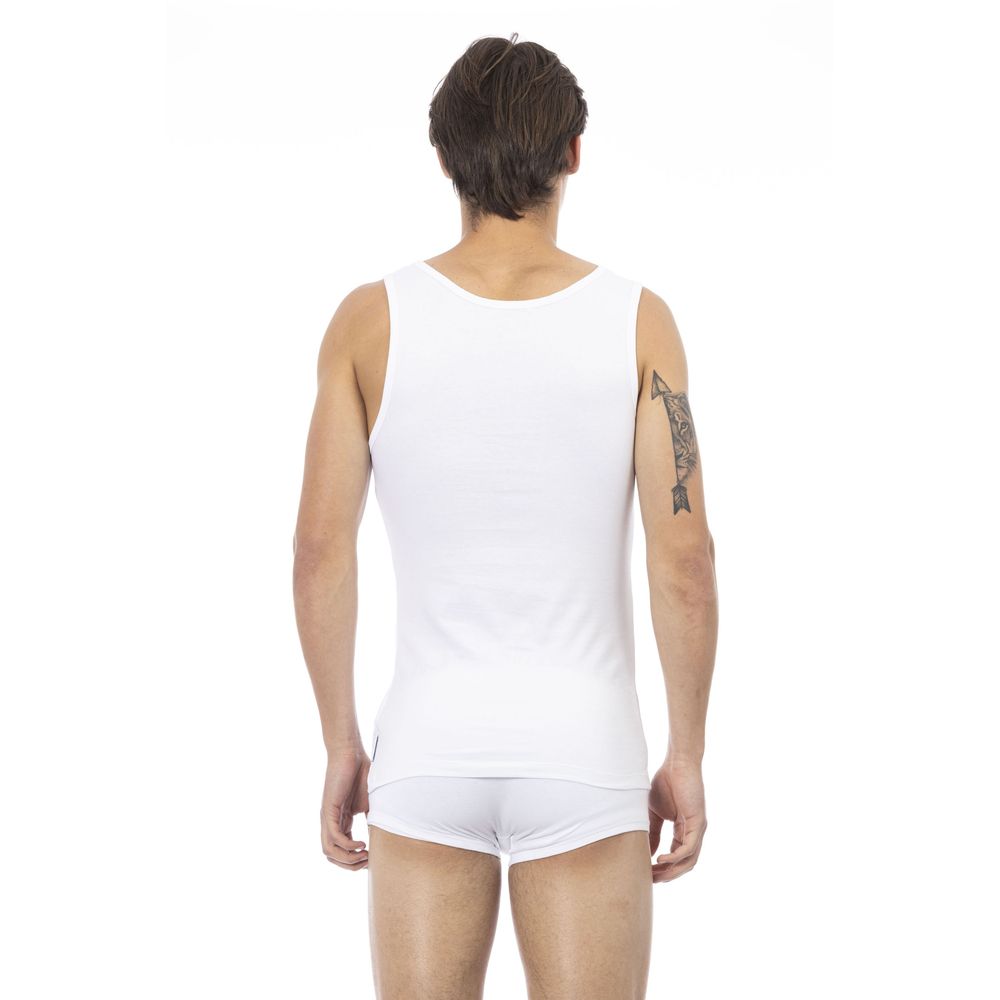 Bikkembergs White Cotton Men's Tank Men's Top