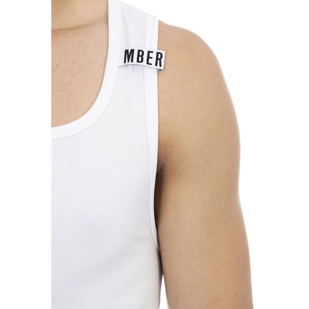 Bikkembergs White Cotton Men's Tank Men's Top