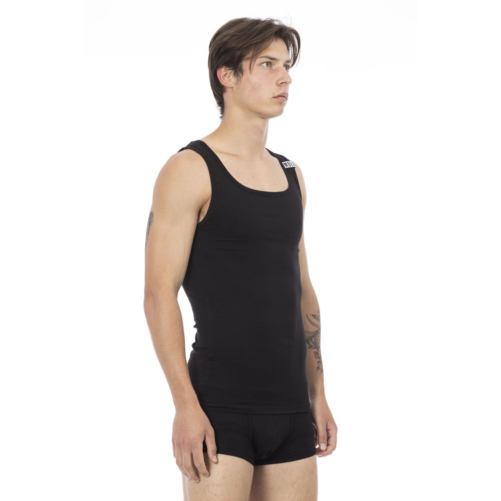Bikkembergs Black Cotton Men's Tank Men's Top