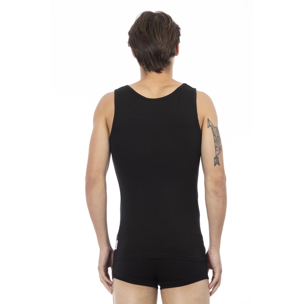 Bikkembergs Black Cotton Men's Tank Men's Top