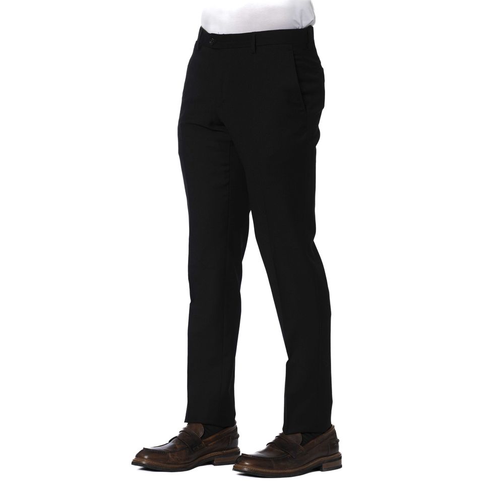 Trussardi Black Wool Men Men's Trouser