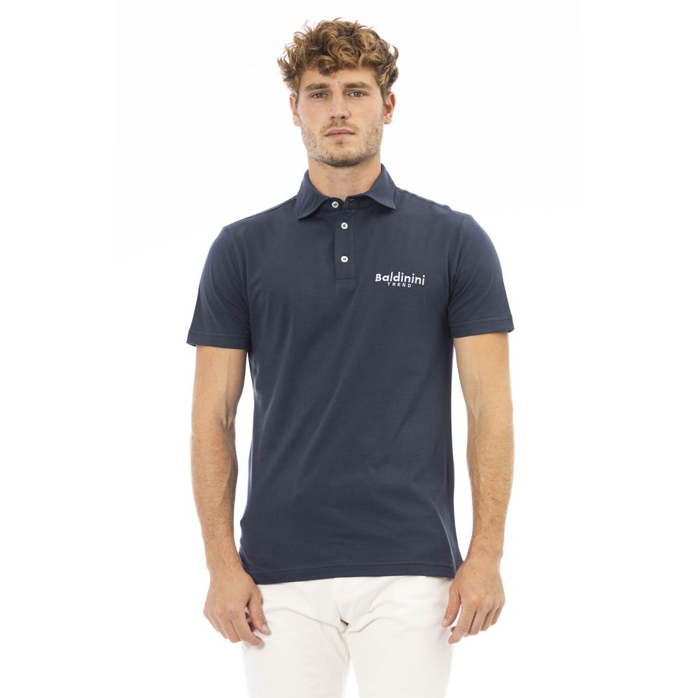Baldinini Trend Blue Cotton Men Men's Polo