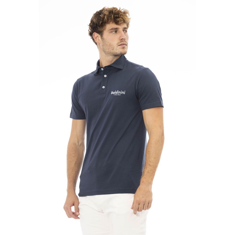 Baldinini Trend Blue Cotton Men Men's Polo