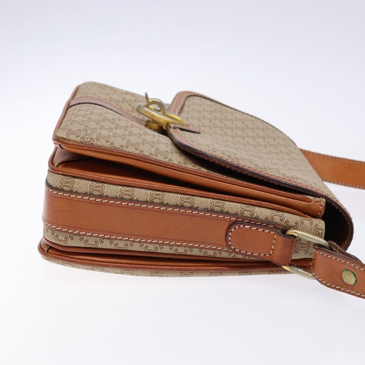 Celine Vintage Macadam Canvas And Leather Beige Canvas Bag (Pre-Owned)