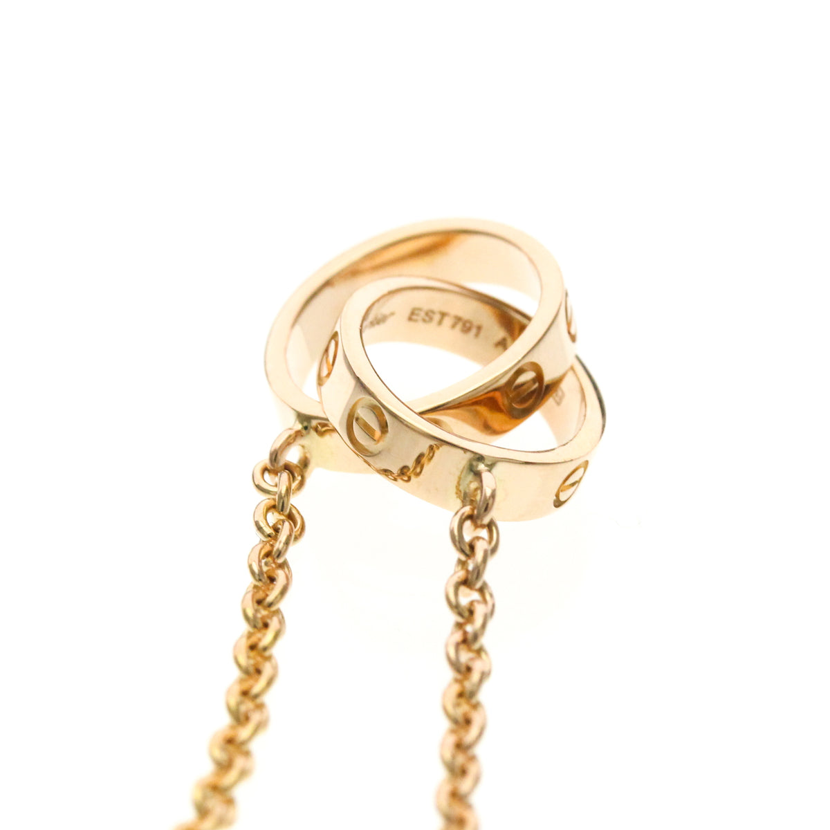 Cartier Baby Love 18K Pink Gold Gold Pink_Gold Necklace Jewelry (Pre-Owned)