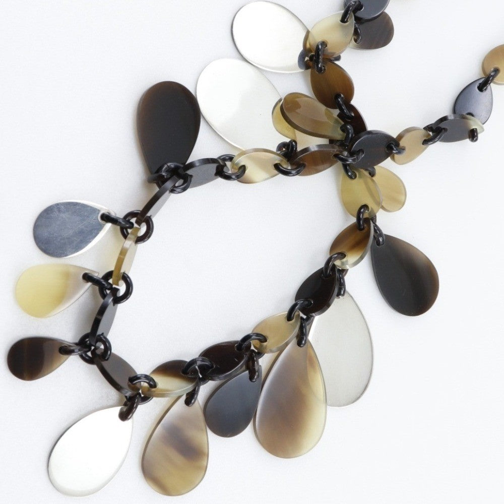 Hermes Necklace Buffalo Horn And Horn Brown Horn Jewelry (Pre-Owned)