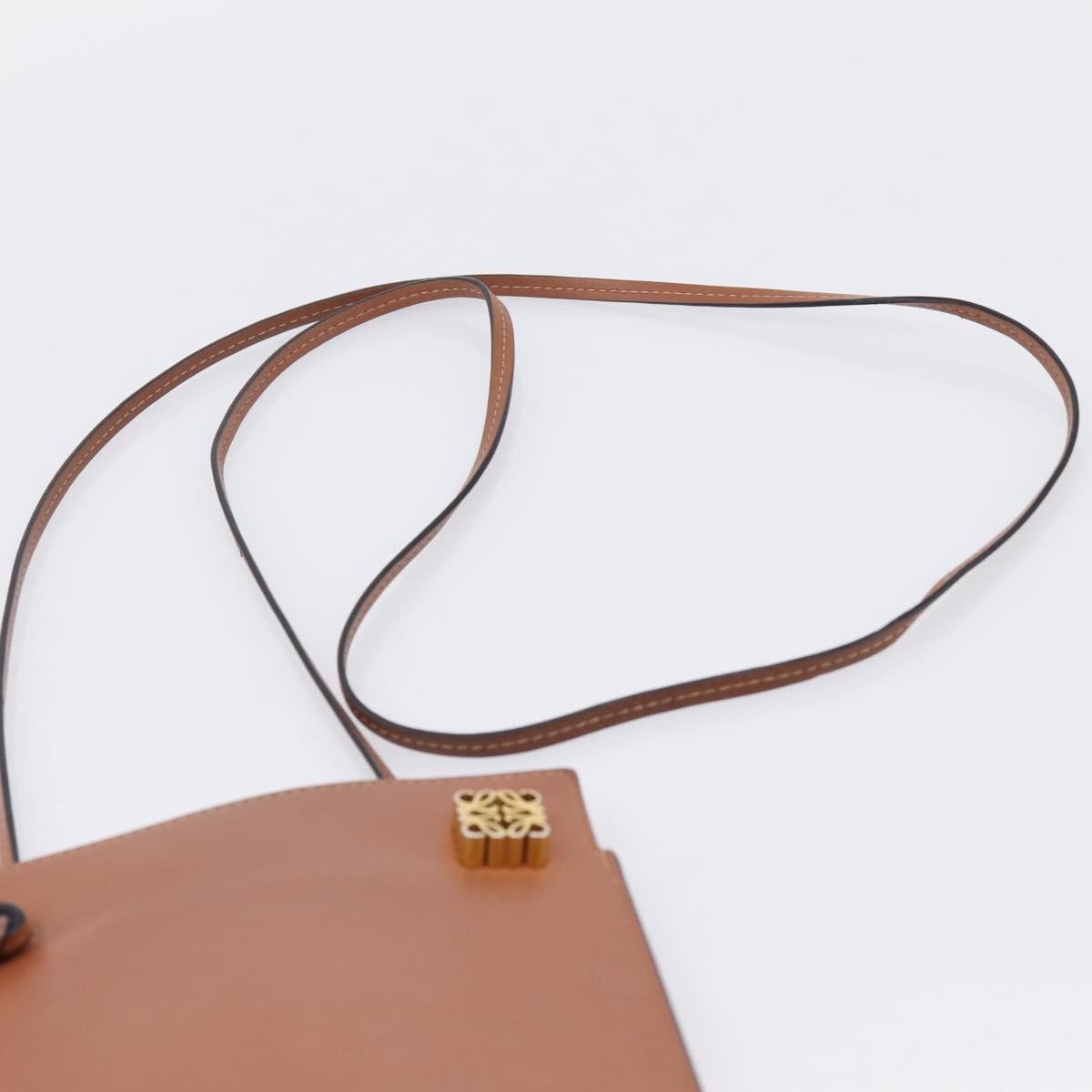 Loewe Dice Pocket Leather Brown Leather Crossbody Bag Bag (Pre-Owned)