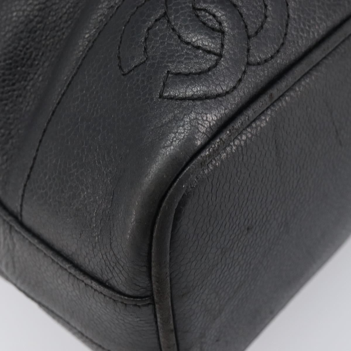 Chanel Vintage Cc Drawstring Bucket Caviar Black Leather Handbag (Pre-Owned)