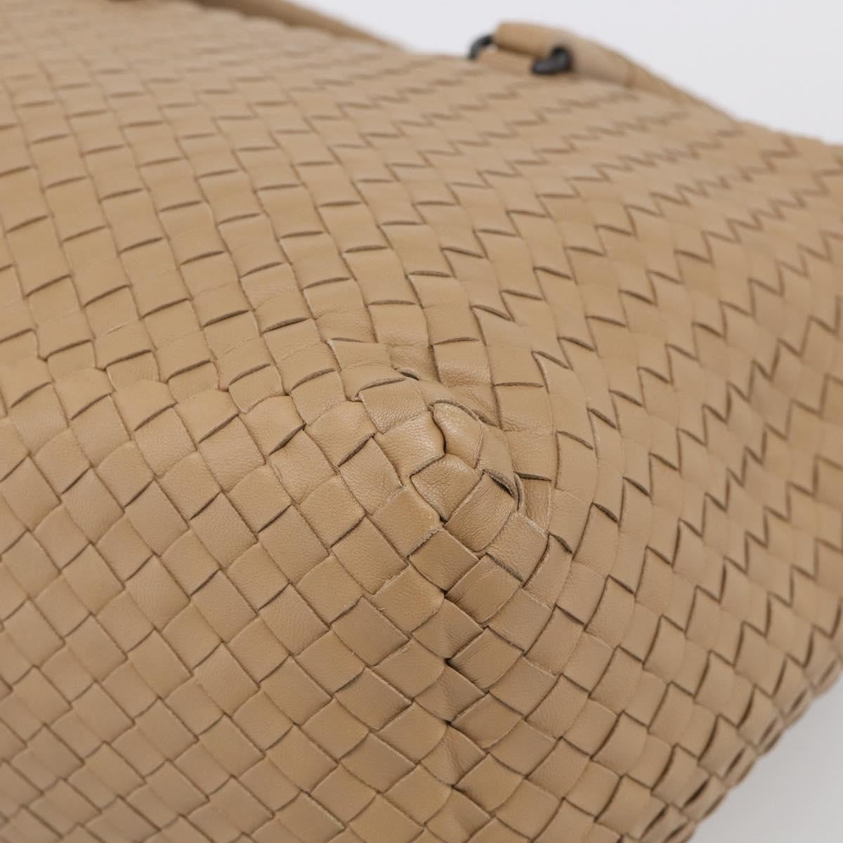 Bottega Veneta Brick Intrecciato Nappa Brown Leather Handbag (Pre-Owned)