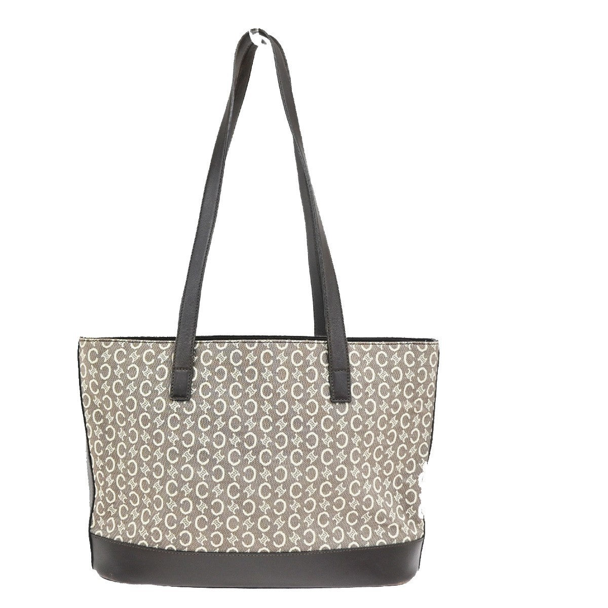 Celine Vintage Macadam Shopper Coated Canvas Brown Canvas Tote Bag Bag (Pre-Owned)
