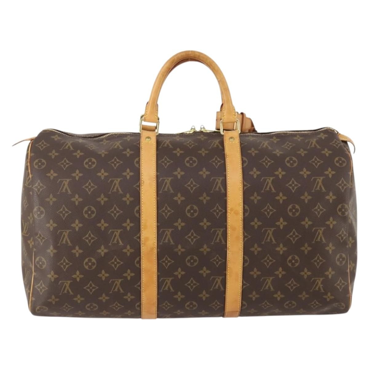 Louis Vuitton Keepall Monogram Canvas Brown Canvas Travel Bag Bag (Pre-Owned)