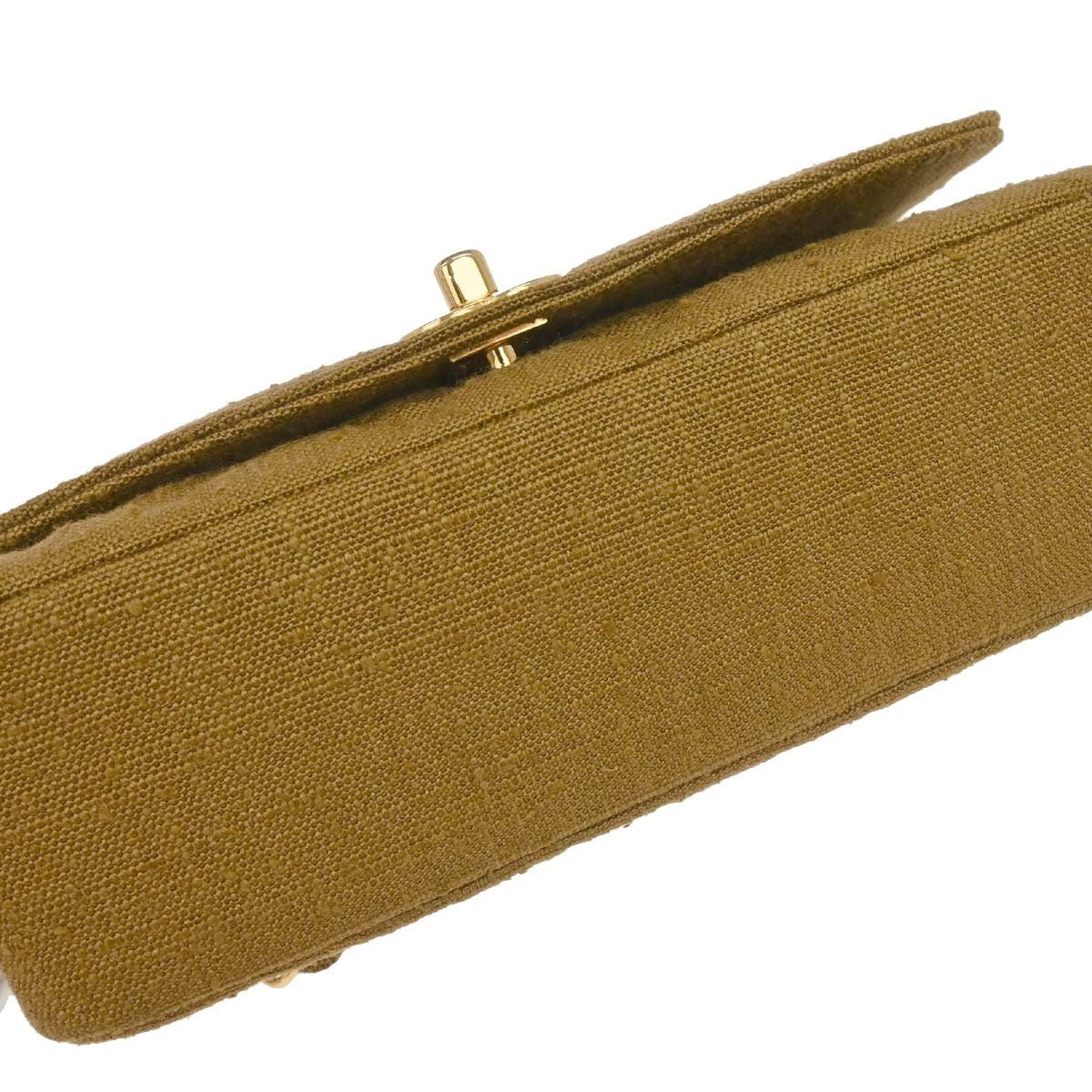 Chanel Vintage Diana Flap Quilted Canvas Brown Canvas Shoulder Bag Bag (Pre-Owned)