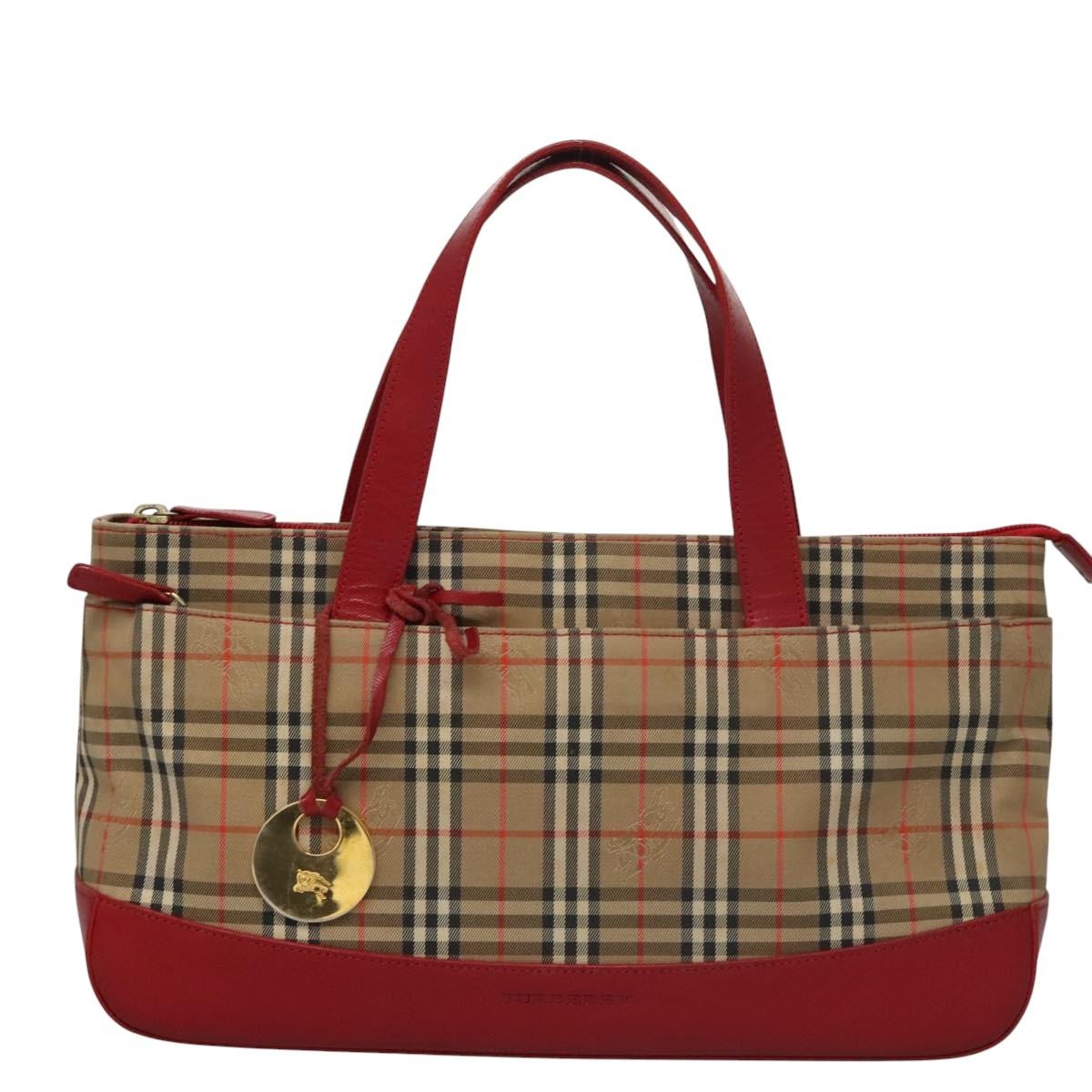 Burberry Nova Check Nova Check Canvas And Leather Beige Canvas Handbag (Pre-Owned)