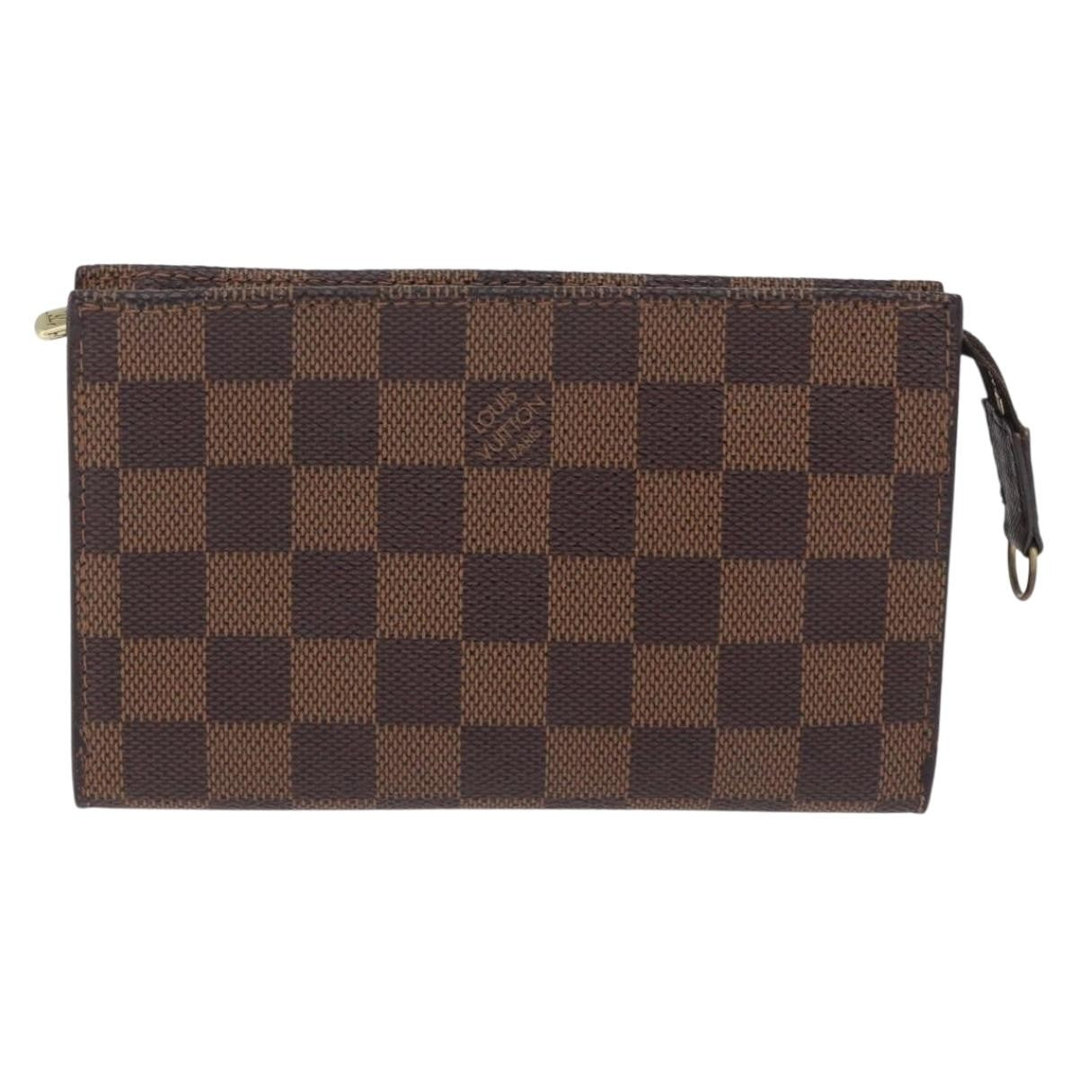 Louis Vuitton Toiletry Pouch Damier Brown Canvas Clutche & Pouche Bag (Pre-Owned)