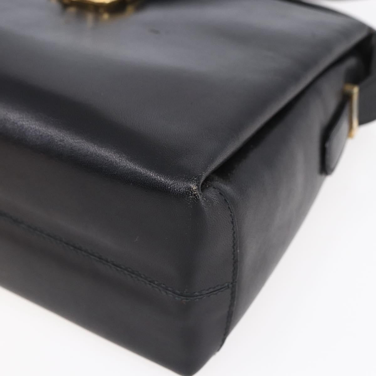 Celine Vintage Leather Black Leather Shoulder Bag Bag (Pre-Owned)