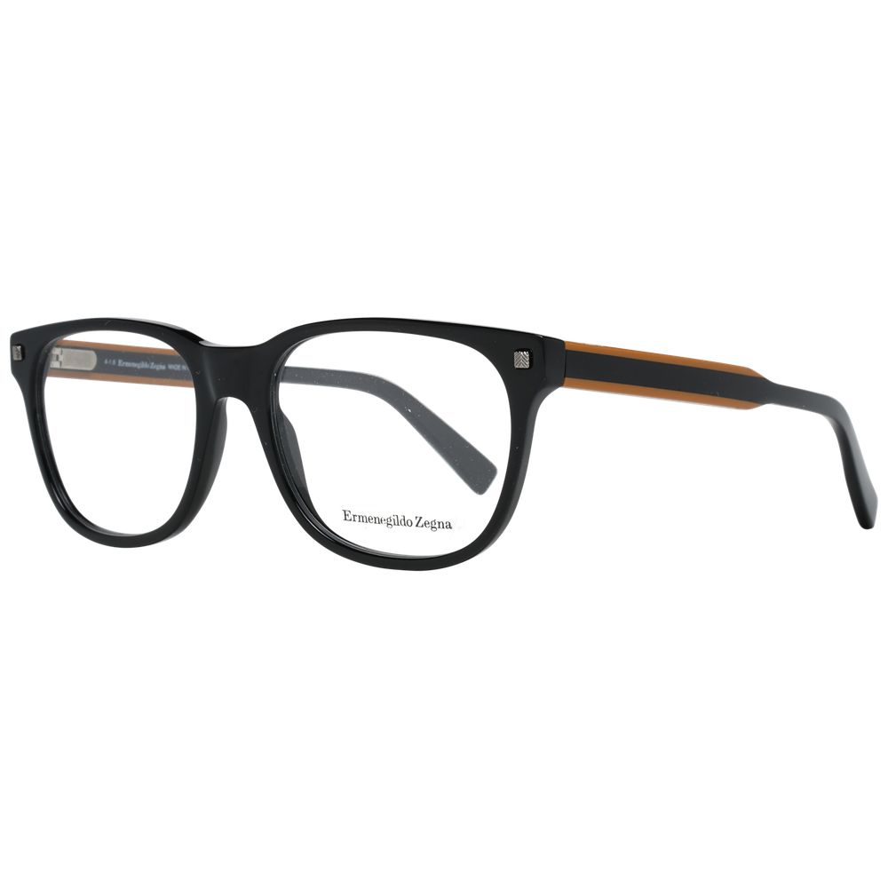 Ermenegildo Zegna Black Plastic Glasses Men's (Frames)