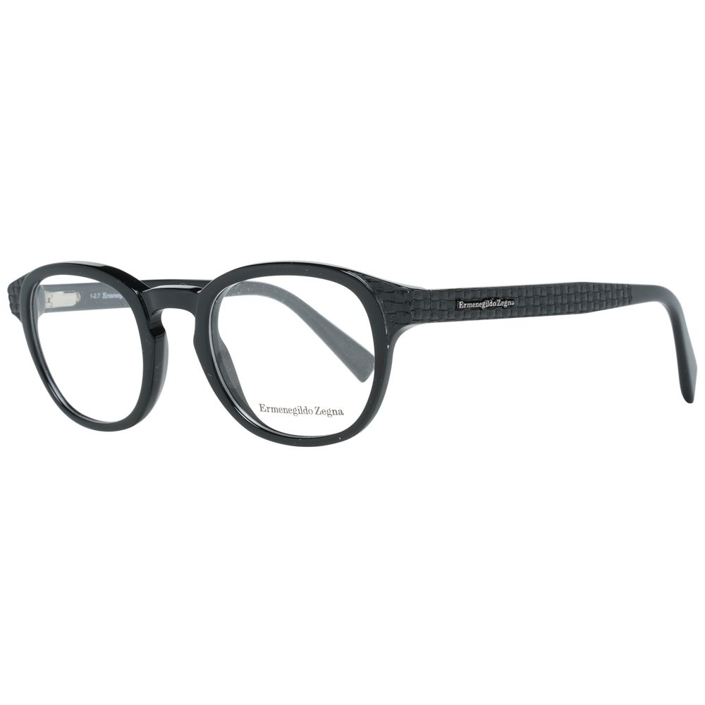Ermenegildo Zegna Black Plastic Glasses Men's (Frames)