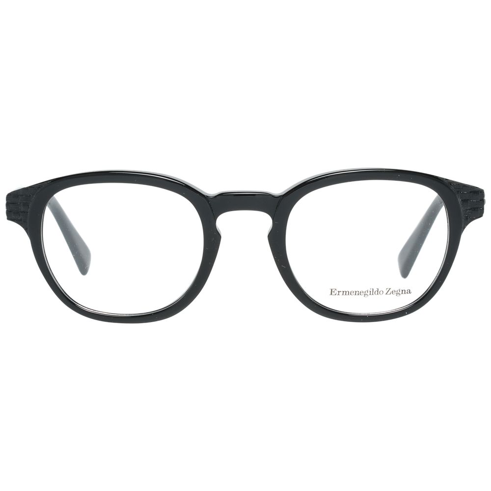 Ermenegildo Zegna Black Plastic Glasses Men's (Frames)