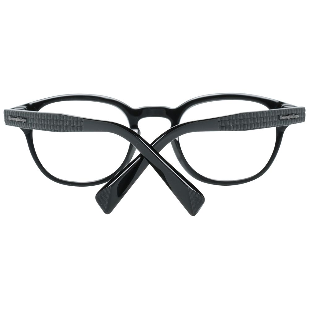 Ermenegildo Zegna Black Plastic Glasses Men's (Frames)