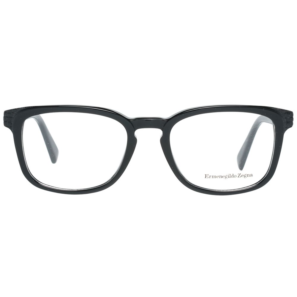 Ermenegildo Zegna Black Plastic Glasses Men's (Frames)