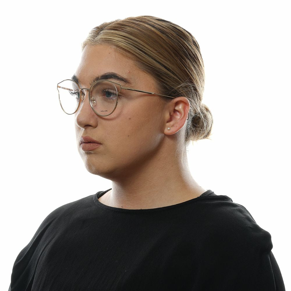 Police Rose Gold Metal & Plastic Glasses Women's (Frames)