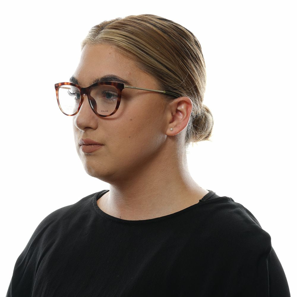 Police Brown Metal & Plastic Glasses Women's (Frames)