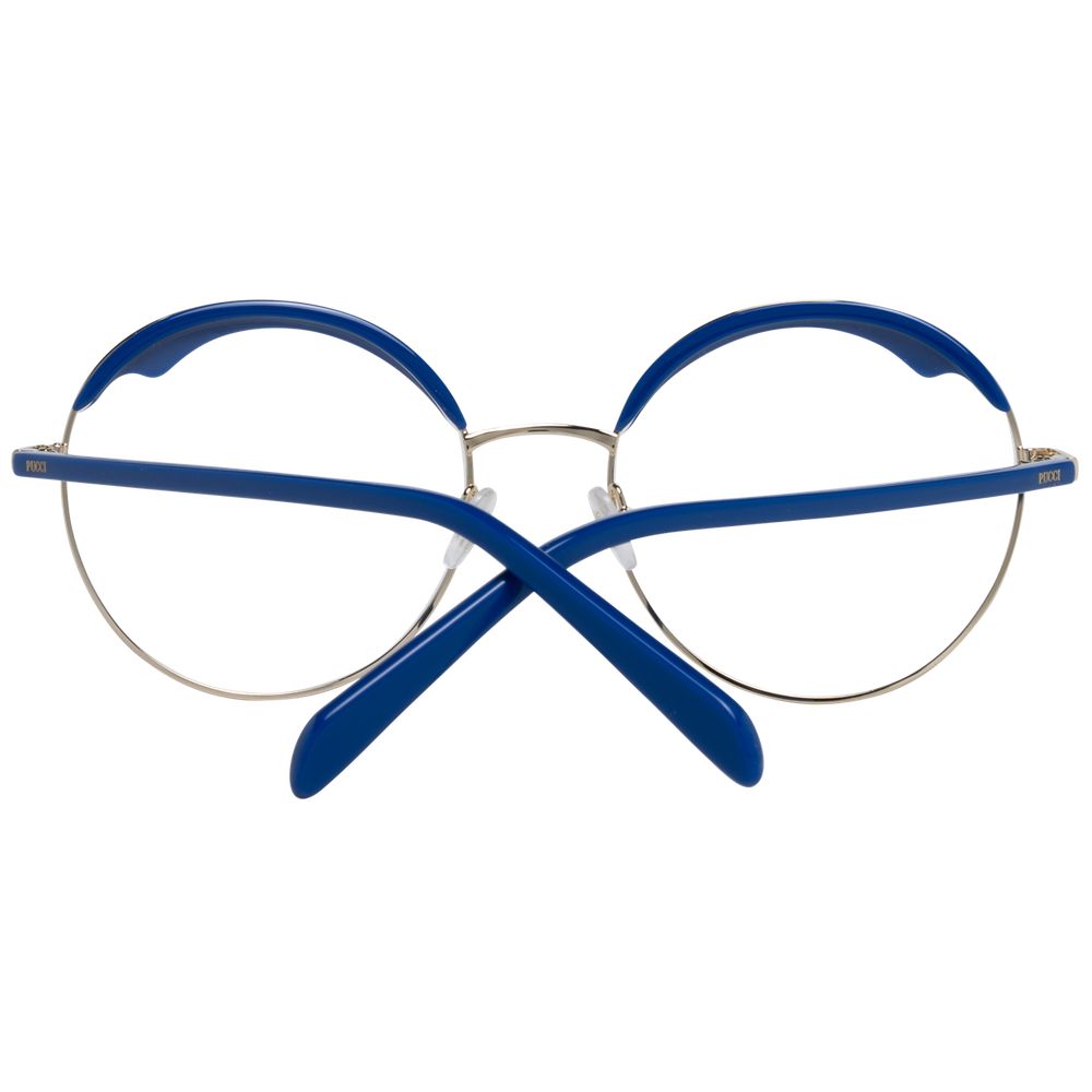 Emilio Pucci Blue Metal & Plastic Glasses Women's (Frames)
