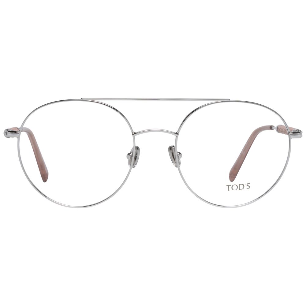 Tod's Silver Metal & Leather Glasses Women's (Frames)