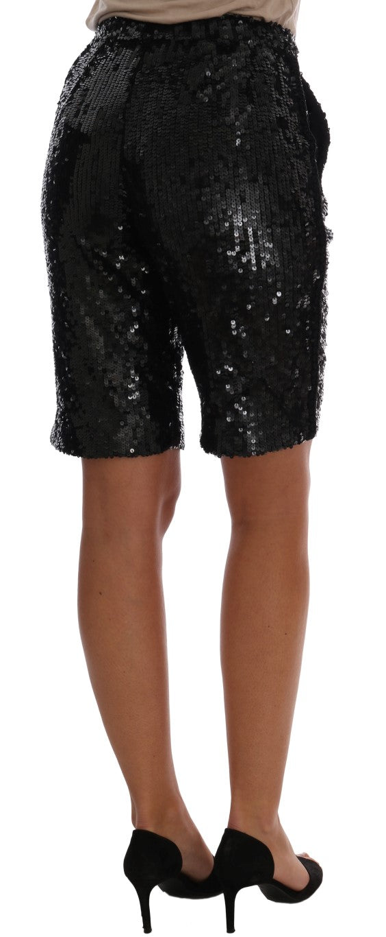 Dolce & Gabbana Black Sequined Fashion Women's Shorts