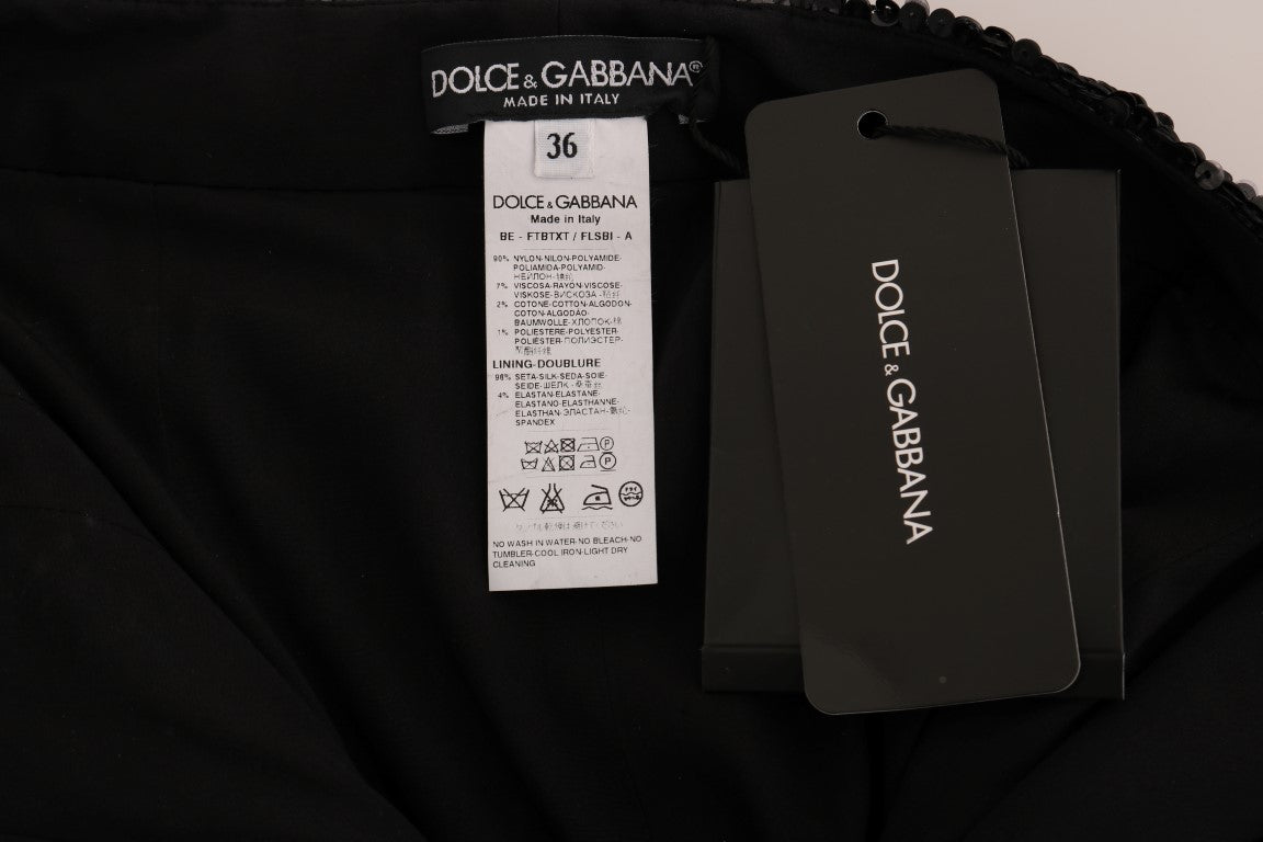 Dolce & Gabbana Black Sequined Fashion Women's Shorts