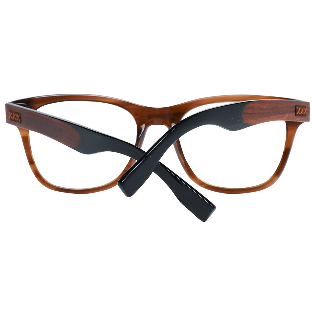 Ermenegildo Zegna Brown Plastic Glasses Men's (Frames)