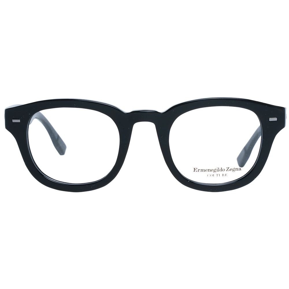 Ermenegildo Zegna Black Plastic Glasses Men's (Frames)