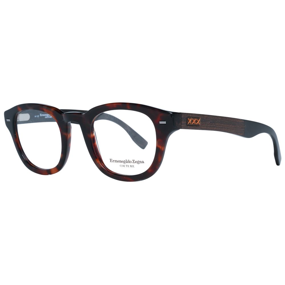 Ermenegildo Zegna Brown Plastic Glasses Men's (Frames)
