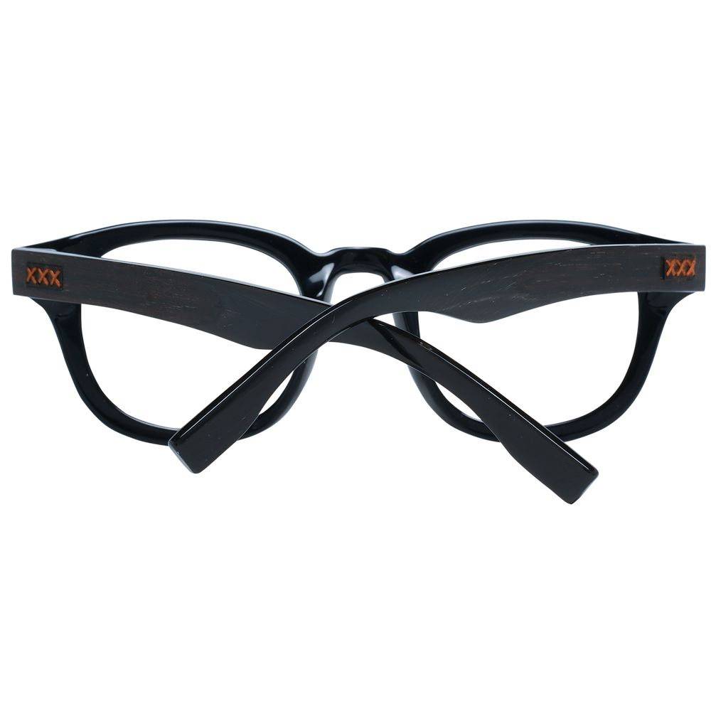 Ermenegildo Zegna Black Plastic Glasses Men's (Frames)