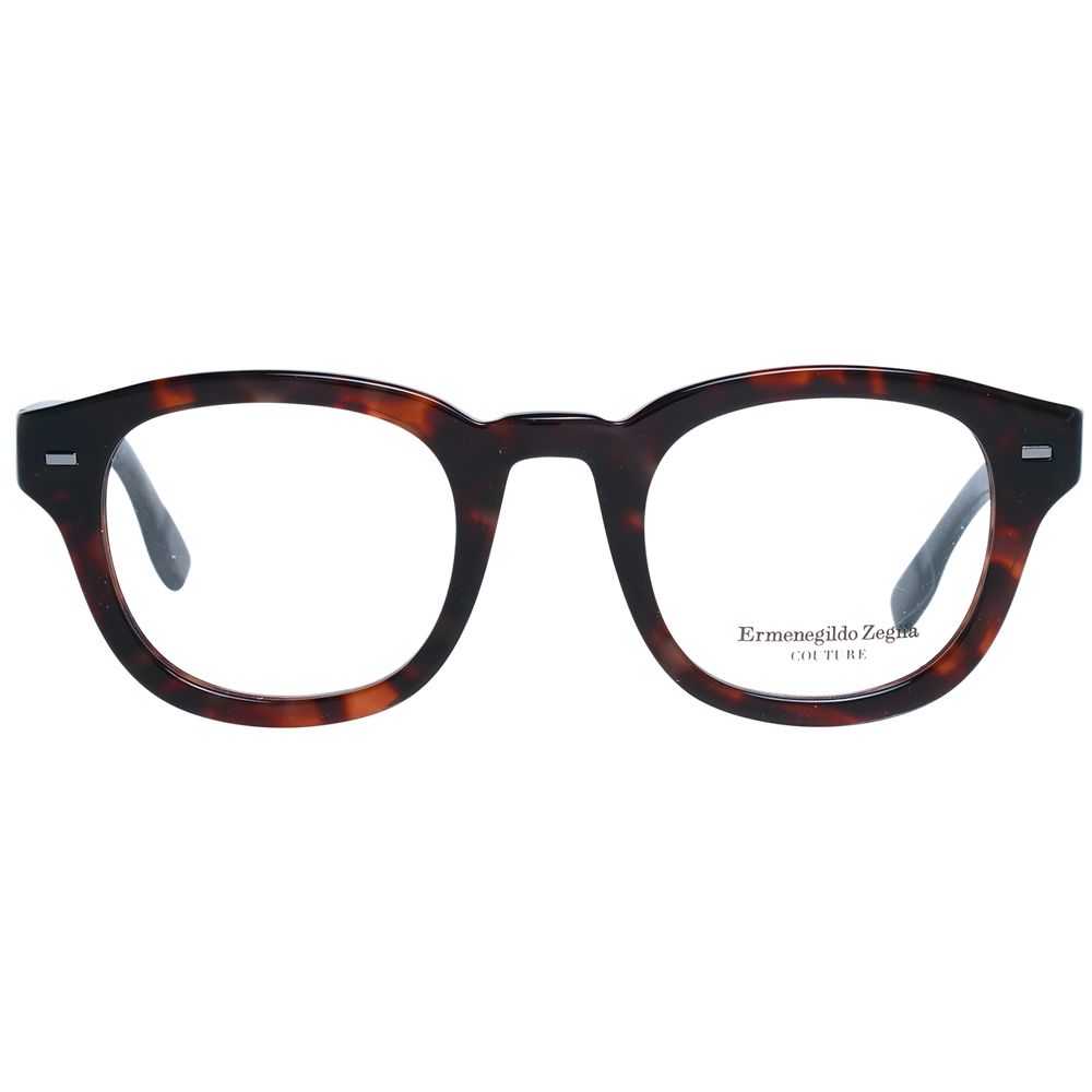 Ermenegildo Zegna Brown Plastic Glasses Men's (Frames)
