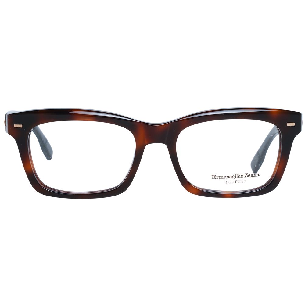 Ermenegildo Zegna Brown Plastic Glasses Men's (Frames)