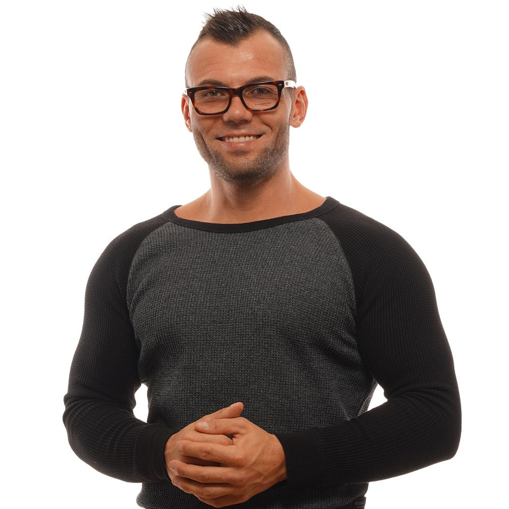 Ermenegildo Zegna Brown Plastic Glasses Men's (Frames)