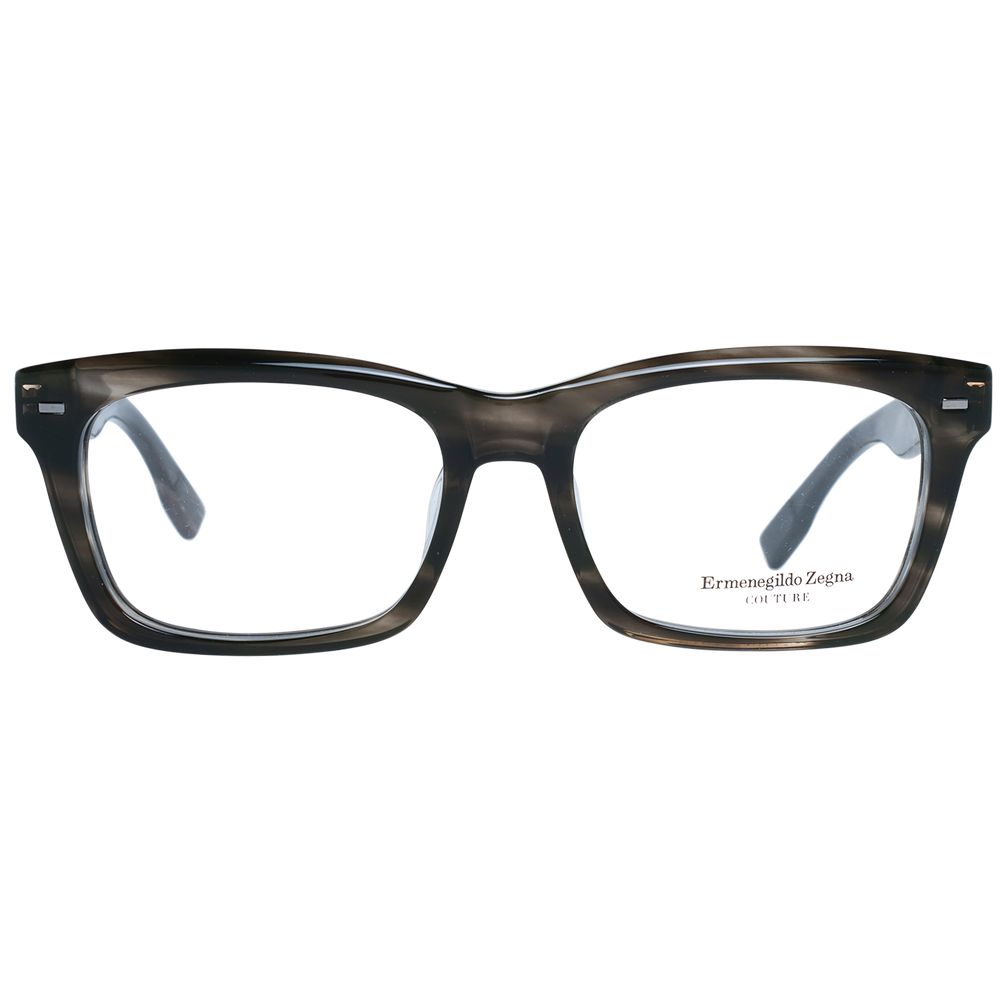 Ermenegildo Zegna Gray Acetate, Wood & Horn Glasses Men's (Frames)