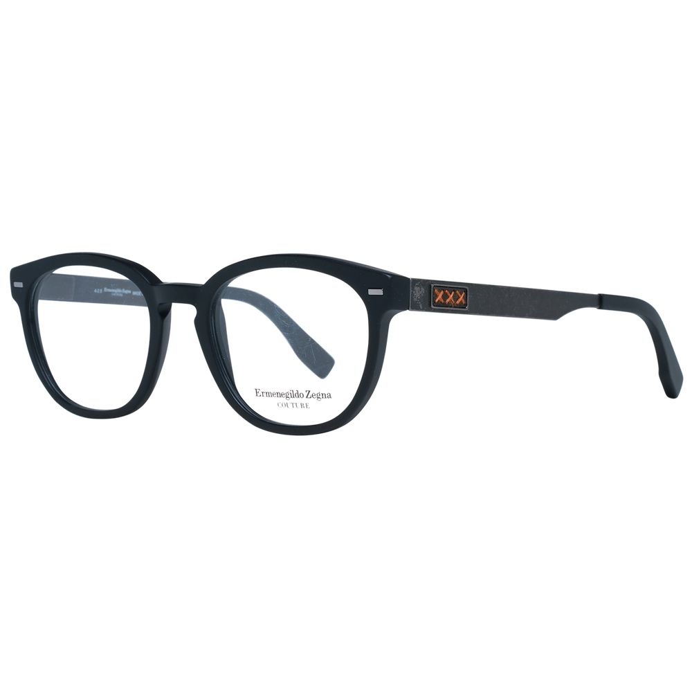 Ermenegildo Zegna Black Plastic Glasses Men's (Frames)