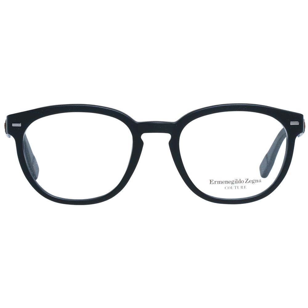 Ermenegildo Zegna Black Plastic Glasses Men's (Frames)