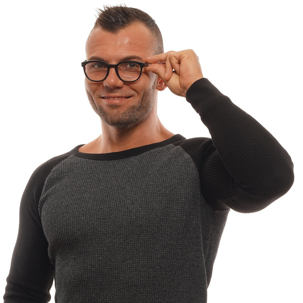 Ermenegildo Zegna Black Plastic Glasses Men's (Frames)