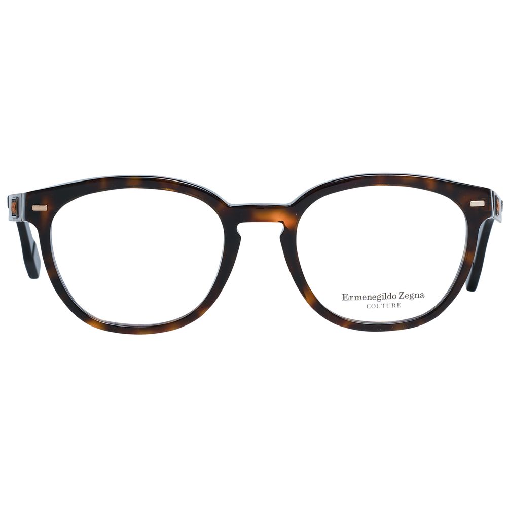 Ermenegildo Zegna Brown Plastic Glasses Men's (Frames)