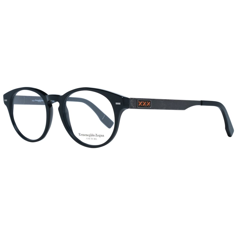 Ermenegildo Zegna Black Plastic Glasses Men's (Frames)
