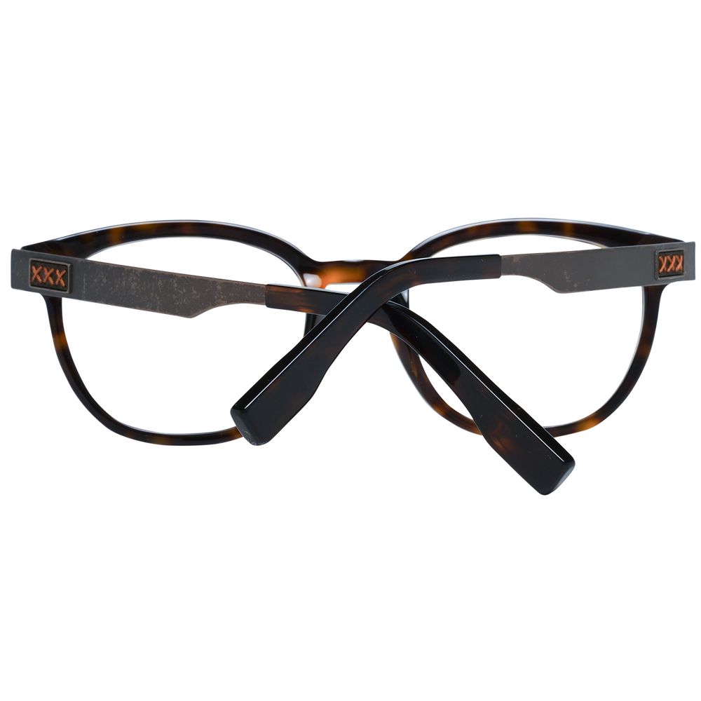Ermenegildo Zegna Brown Plastic Glasses Men's (Frames)