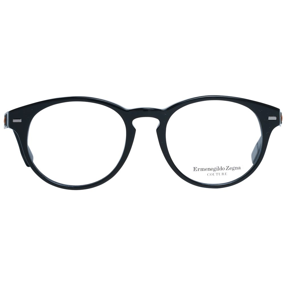 Ermenegildo Zegna Black Plastic Glasses Men's (Frames)