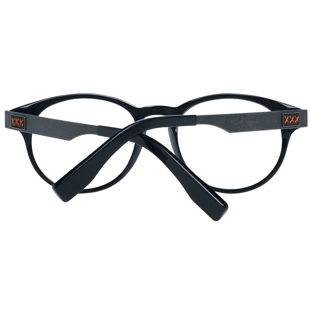 Ermenegildo Zegna Black Plastic Glasses Men's (Frames)