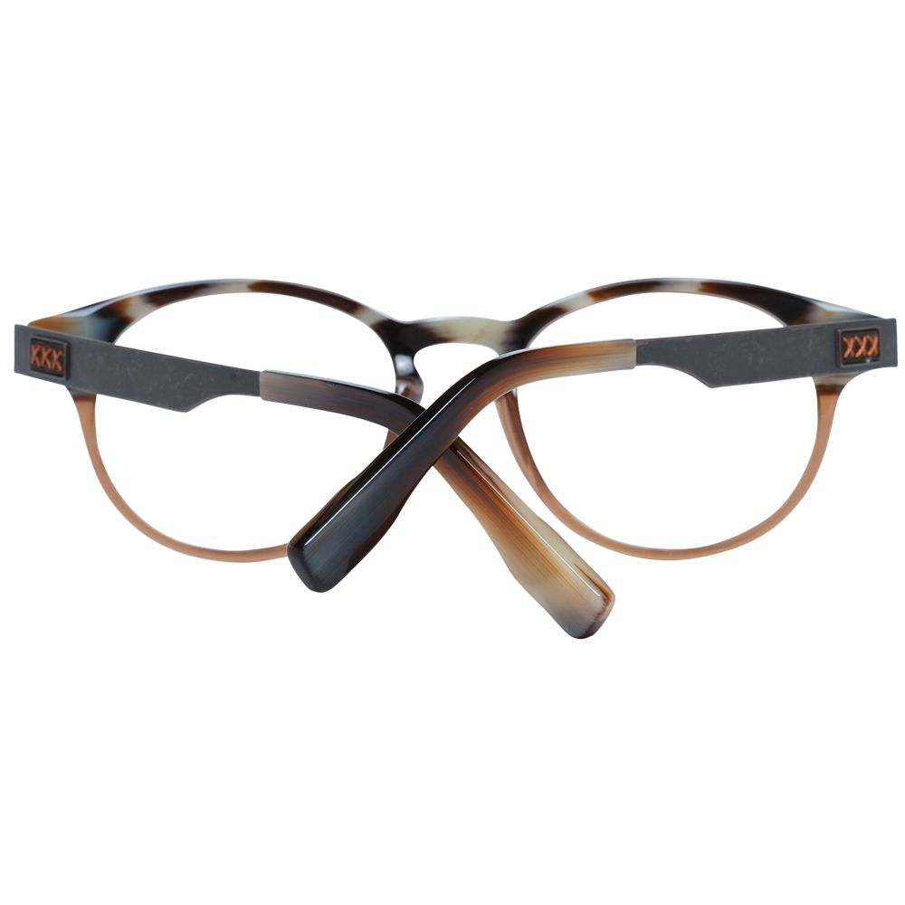 Ermenegildo Zegna Brown Plastic Glasses Men's (Frames)