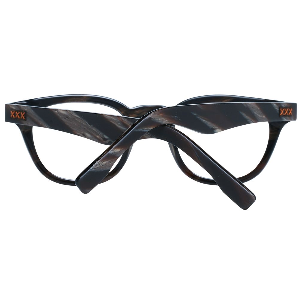 Ermenegildo Zegna Black Plastic Glasses Men's (Frames)