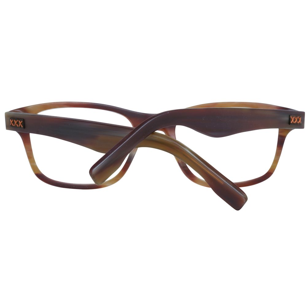 Ermenegildo Zegna Brown Plastic Glasses Men's (Frames)