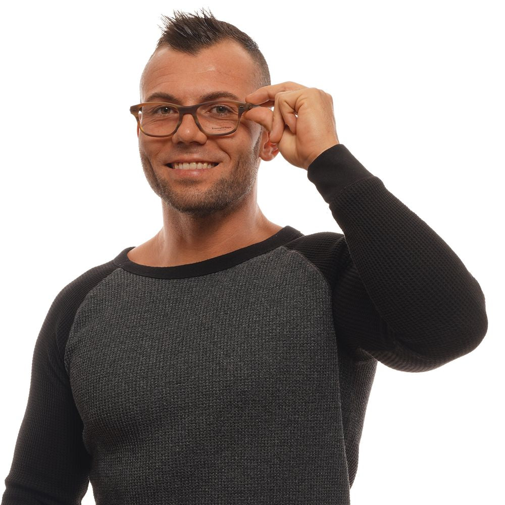 Ermenegildo Zegna Brown Plastic Glasses Men's (Frames)